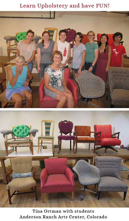 Learn Upholstery with Tina Ortman at Anderson Ranch Arts Center in Colorado