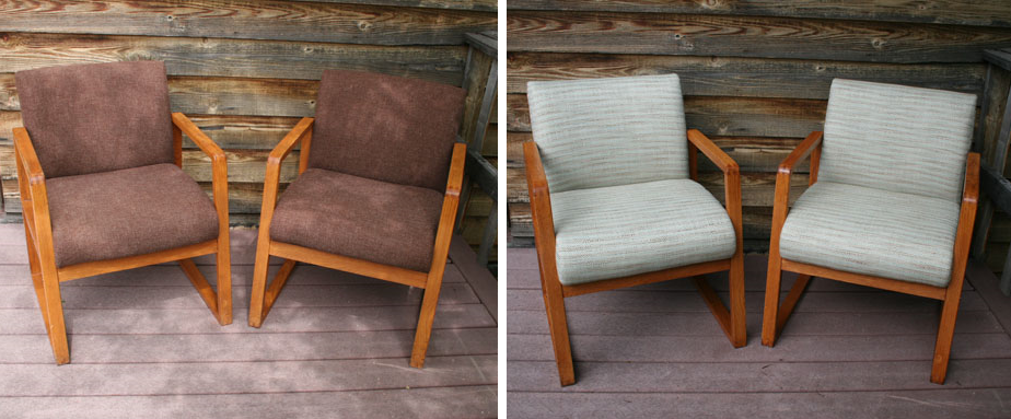 Birth Center Chairs - before and after