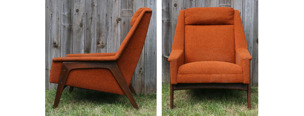 2 views of modern style chair
