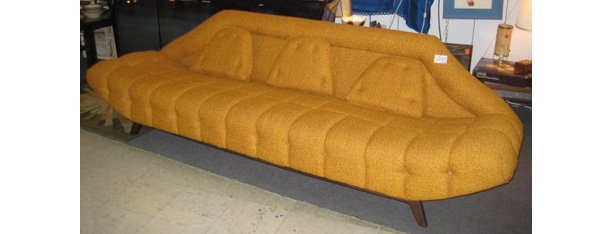 image of gold colored sofa