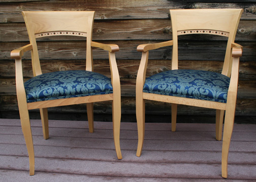 2 chairs with new upholstery