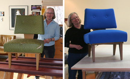 2 views - student & chair - before and after