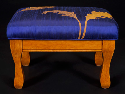 silk oakleaf foot stool - side view
