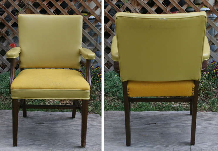 front & back view of chair