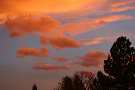 beautiful clouds at sunset