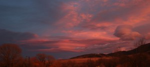 Surreal clouds at sunset