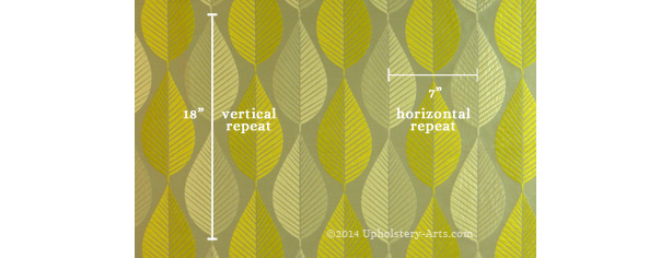 Vertical and horizontal fabric pattern repeats - infographic