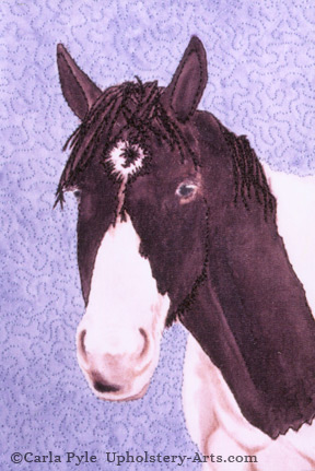 hand-painted horse with expressive eyes
