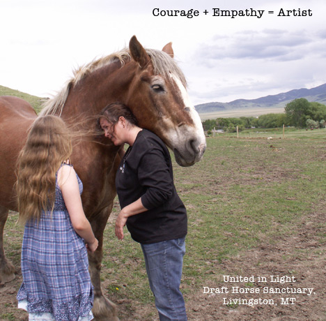 Draft horse 'art' therapy