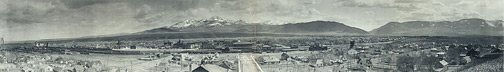 Panoramic view of Livingston, Montana