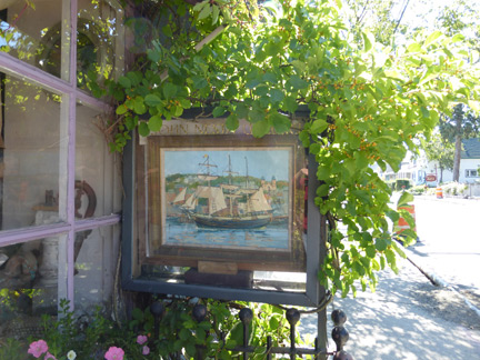 sidewalk sailboat painting 