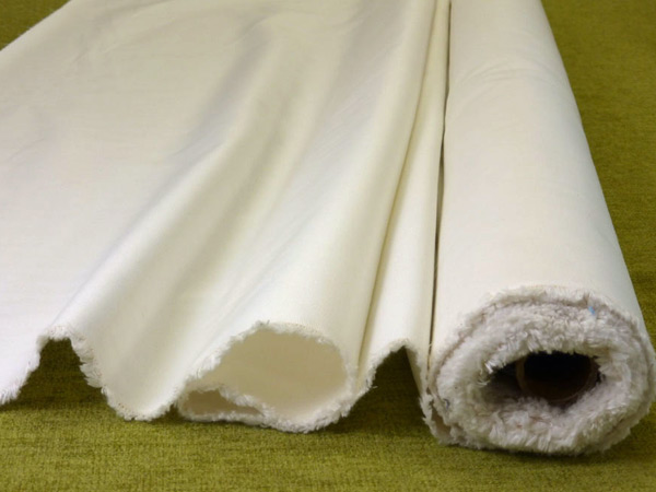 Organic cotton twill ticking fabric for natural upholstery