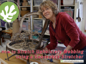 Video: How to stretch upholstery webbing using a gooseneck stretcher