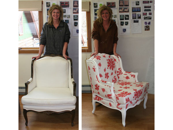 Student chair before and after