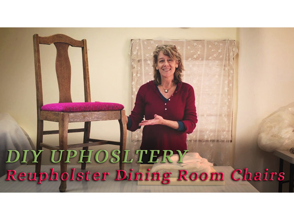 DIY Dining Chair Upholstery Project with natural non-toxic materials