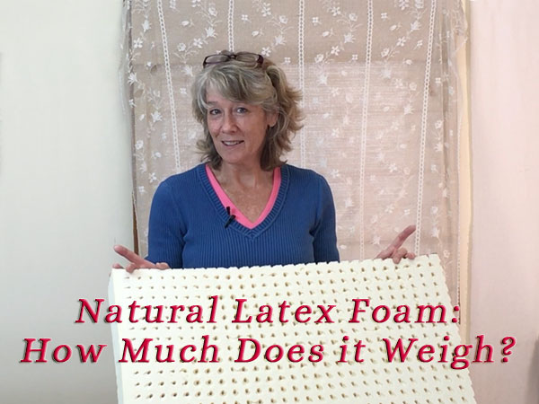 video demonstration of handling a large piece of natural latex foam