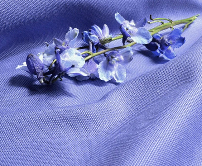 delphinium fabric & flowers